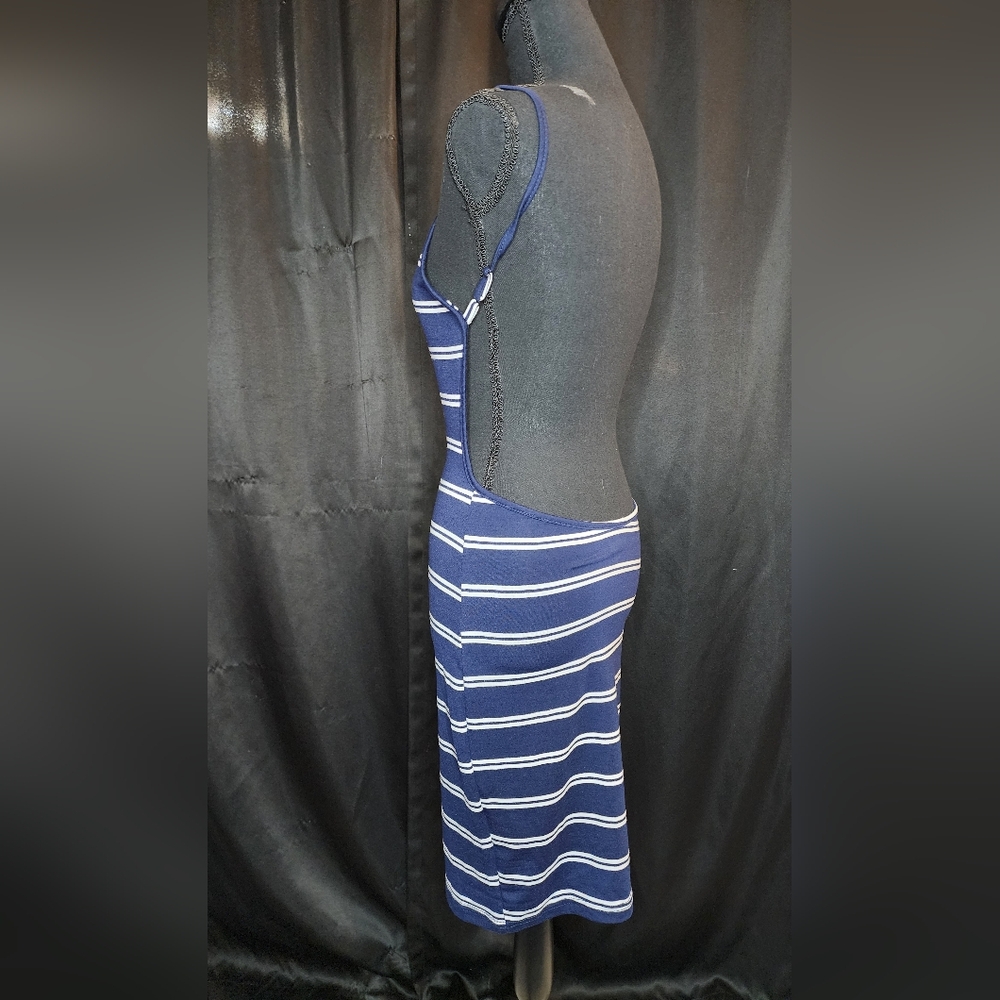 Never Worn! Blue And White Backless Midi Dress - Size Small